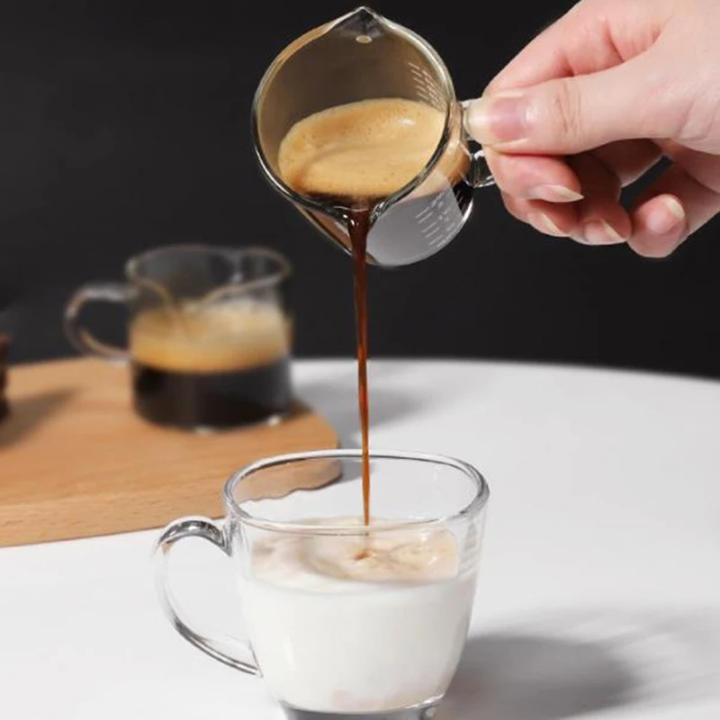Espresso Shot Glass - 70/75ml 에스프레소 샷 글라스, 이중 스파우트