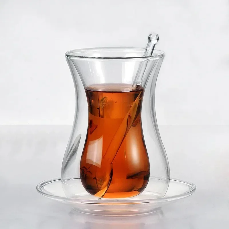 Espresso Shot Glass - 뷰티 블랙 티컵 받침 접시 티스푼