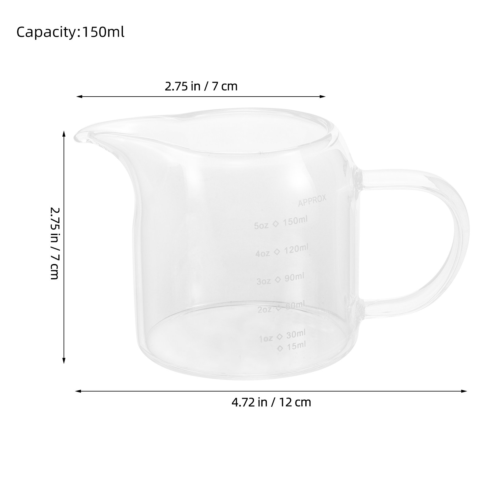 유리 계량컵 150ml, 5온스, 투명, 눈금 표시,  - Espresso Shot Glass 리뷰 및 가격