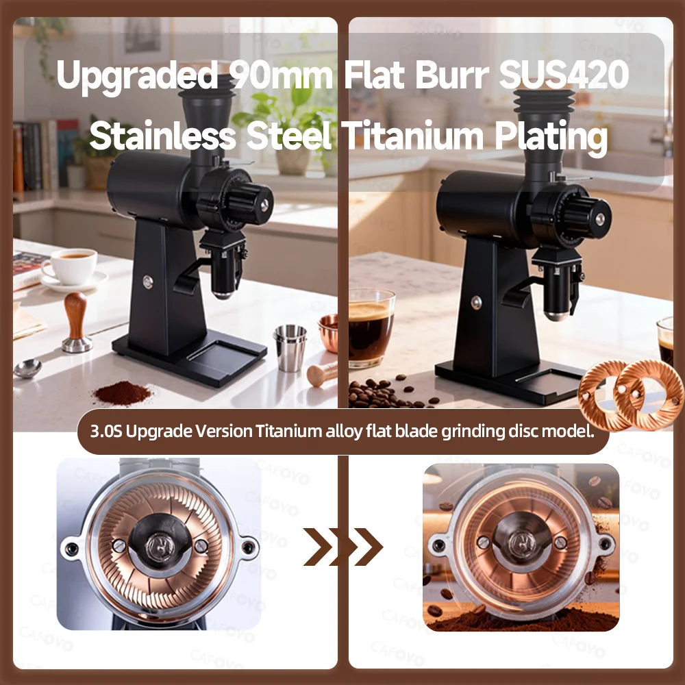 CAFOVO G290F 스트레이트 드롭 커피 원두 그라 - Coffee Grinder Burr Flat 리뷰 및 가격